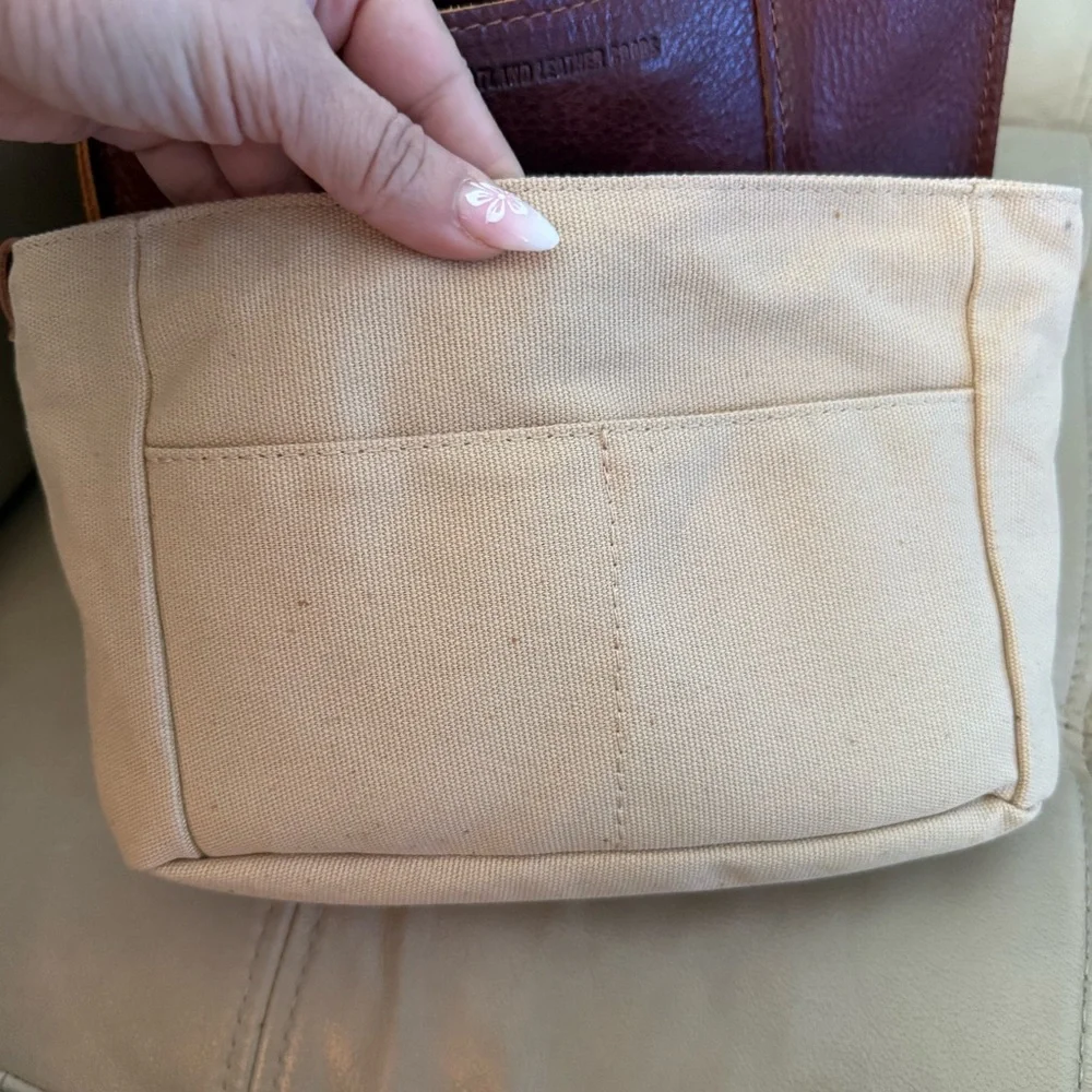 Portland leather canvas purse organizer - Picture 6 of 6